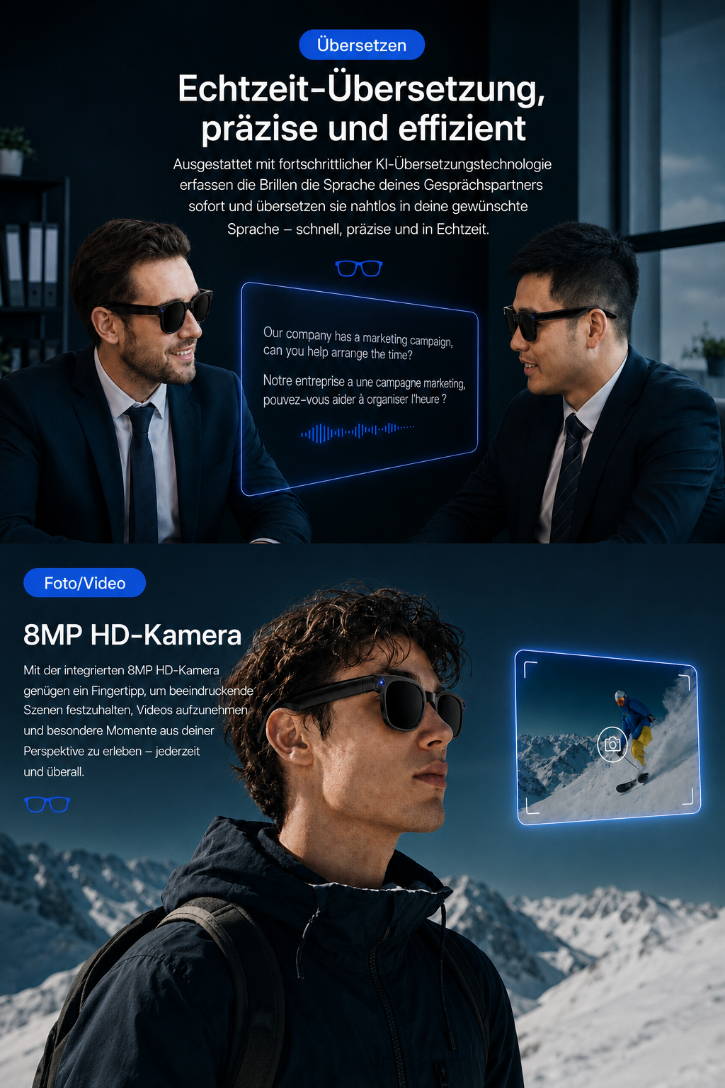 Vexors Vista – KI-Kamera-Brille mit Sound & Übersetzung